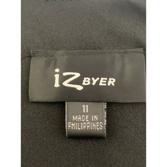 IZ Byer Emerald Green Animal Print & Black Peplum Dress Size 11 - Picture 9 of 11